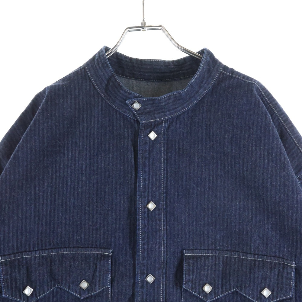 TENDERLOIN(テンダーロイン) DENIM HB SHT SNAP BUTTON スナップボタン デニムヘリンボーン長袖シャツ インディゴ