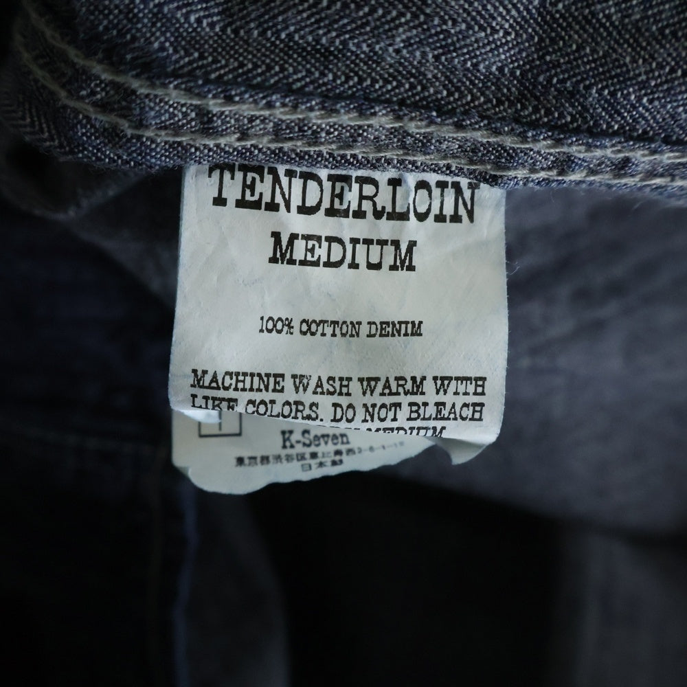 TENDERLOIN(テンダーロイン) DENIM HB SHT SNAP BUTTON スナップボタン デニムヘリンボーン長袖シャツ インディゴ