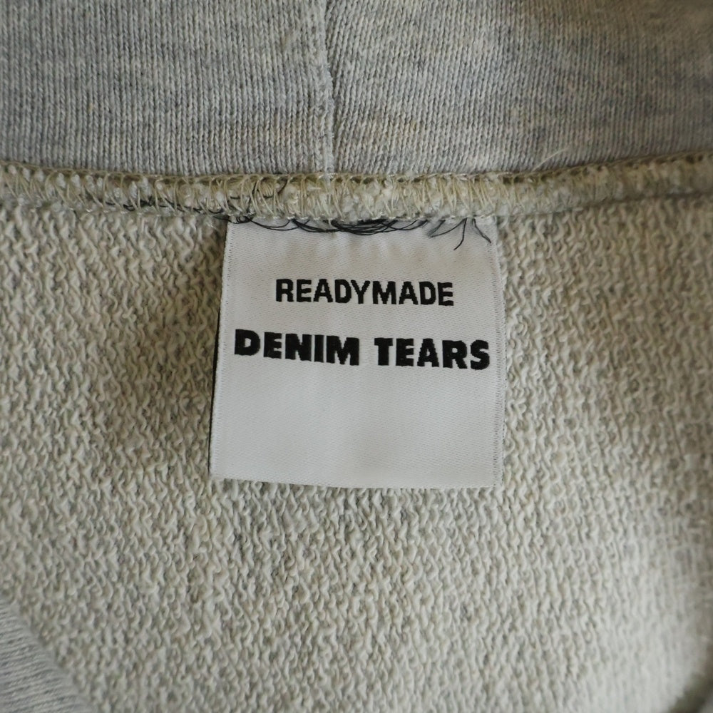 READY MADE(レディメイド) 22AW×DENIM TEARS COTTON WREATH HOODIE フラワーリース コットン プルオーバーパーカー フーディー グレー RE-DT-GY-00-00-08