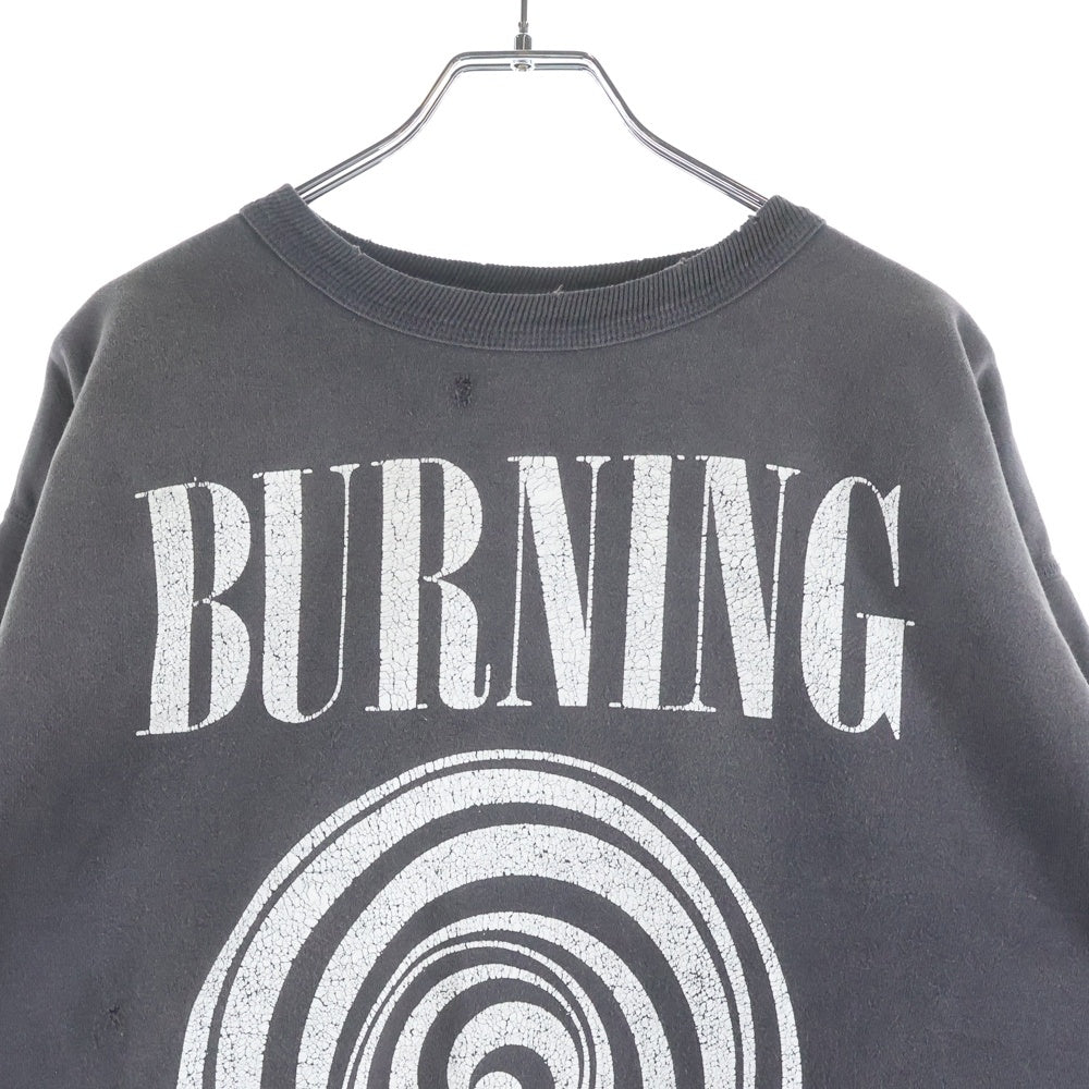 SAINT MICHAEL(セントマイケル) 23AW Crew Sweat Burning クルーネック スウェット ダメージ加工 グレー SM-S23-0000-041