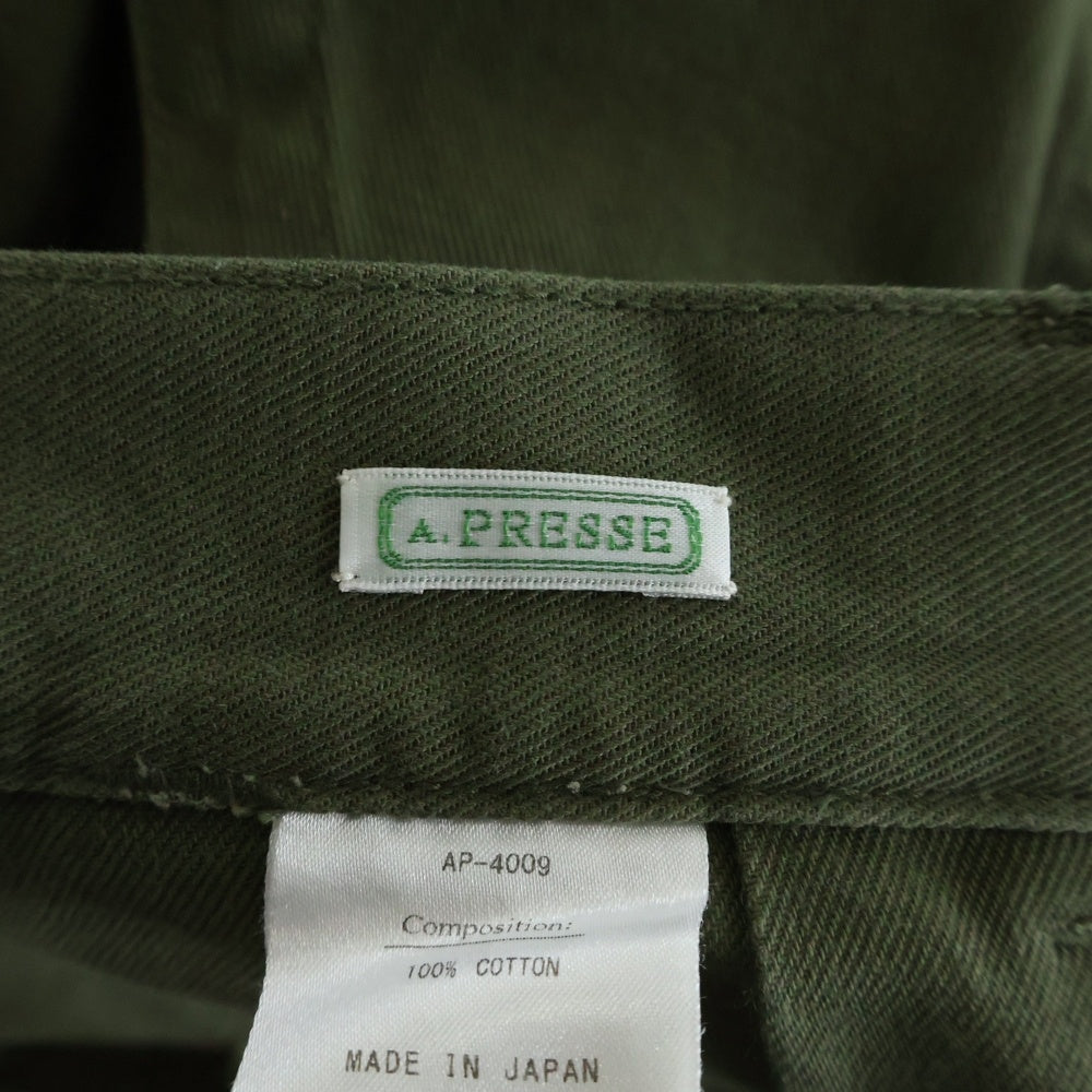 A.PRESSE(アプレッセ) USAF Hemmed Bottoms ヘムドボトムズ ファティーグパンツ オリーブ AP-4009