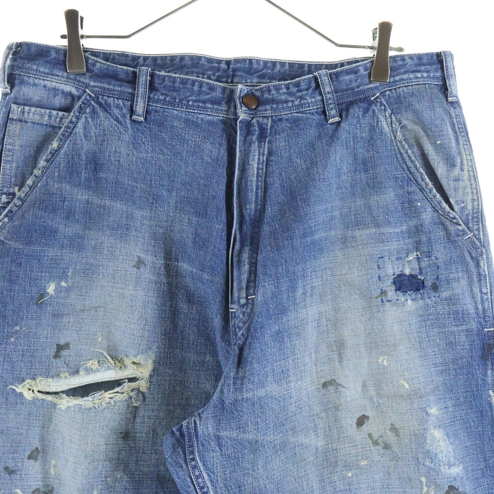 SAINT MICHAEL(セントマイケル) 24SS DENIM PANTS PAINTER BLUE ヴィンテージ加工 ペインターデニムパンツ インディゴ SM-YS8-0000-051