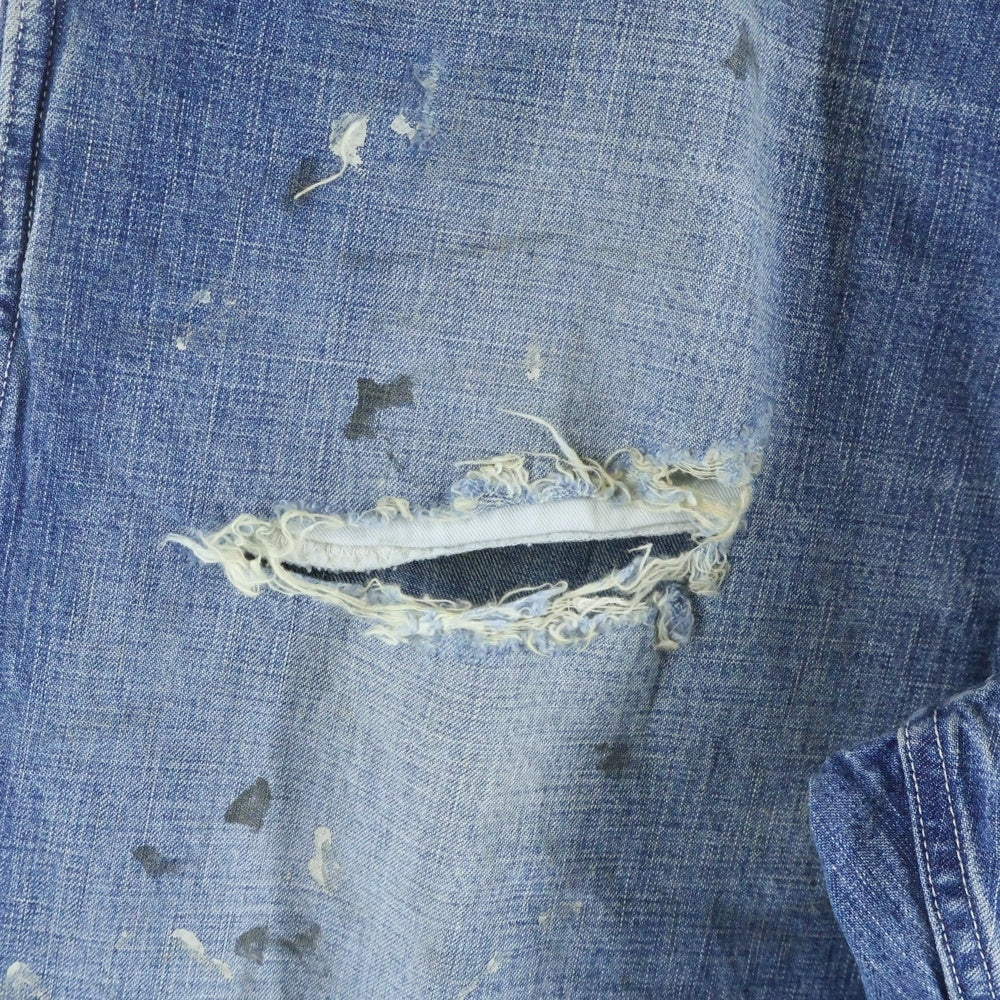 SAINT MICHAEL(セントマイケル) 24SS DENIM PANTS PAINTER BLUE ヴィンテージ加工 ペインターデニムパンツ インディゴ SM-YS8-0000-051