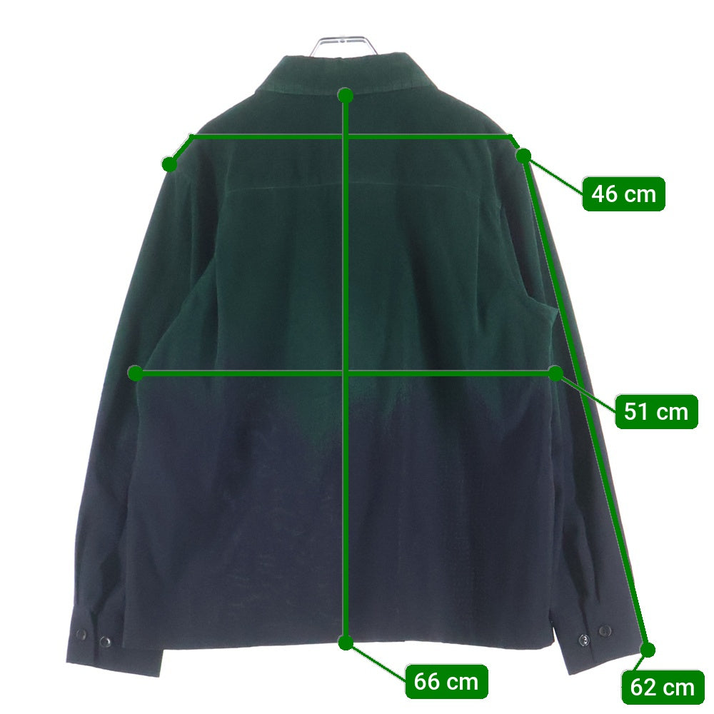 TAAKK(ターク) 切り替えデザイン 長袖シャツ グリーン TA24AW-SH021
