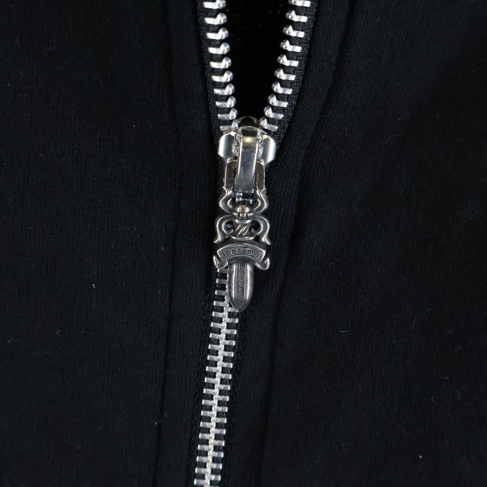 CHROME HEARTS(クロムハーツ) ×The Rolling Stones Lip And Tongue Hoodie ローリングストーンズ リップアンドタン ホースシュープリント ジップアップパーカー ブラック