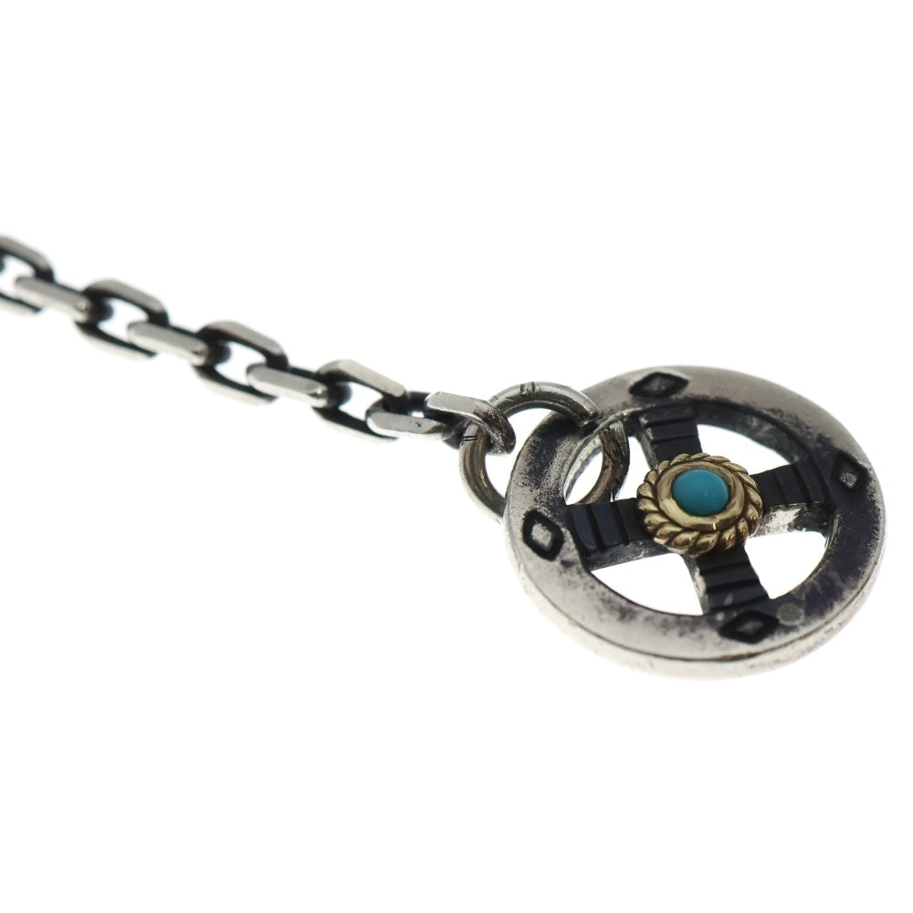 TADY & KING(タディアンドキング) イーグルフック&レギュラーホイール金縄ターコイズ付き 太角チェーン 45cm