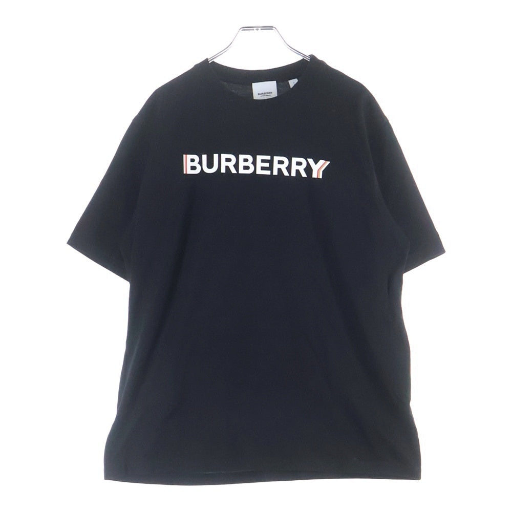 BURBERRY(バーバリー) フロントロゴプリント クルーネック 半袖Tシャツ ブラック 8053010/72M