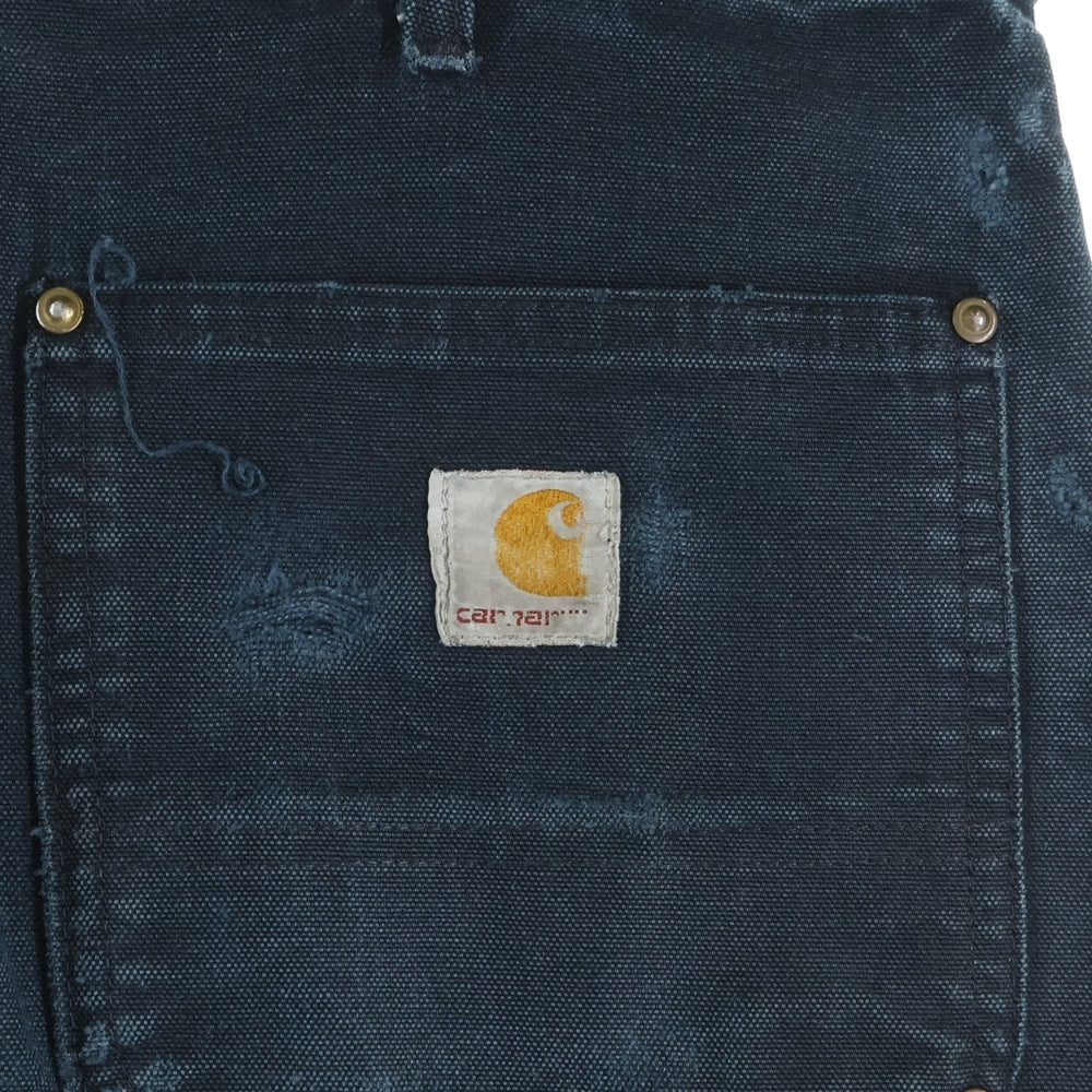 CARHARTT(カーハート) ダブルニー ボロ ダック地ペインターパンツ ブラック