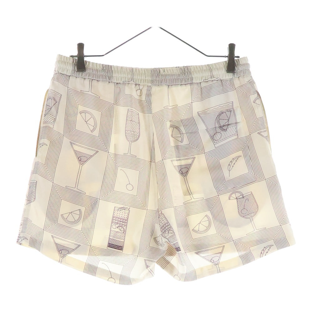 Loro Piana(ロロピアーナ) Bay Printed Silk Twill Shorts カクテル総柄プリント シルクショーツ ハーフパンツ アイボリー P01008293
