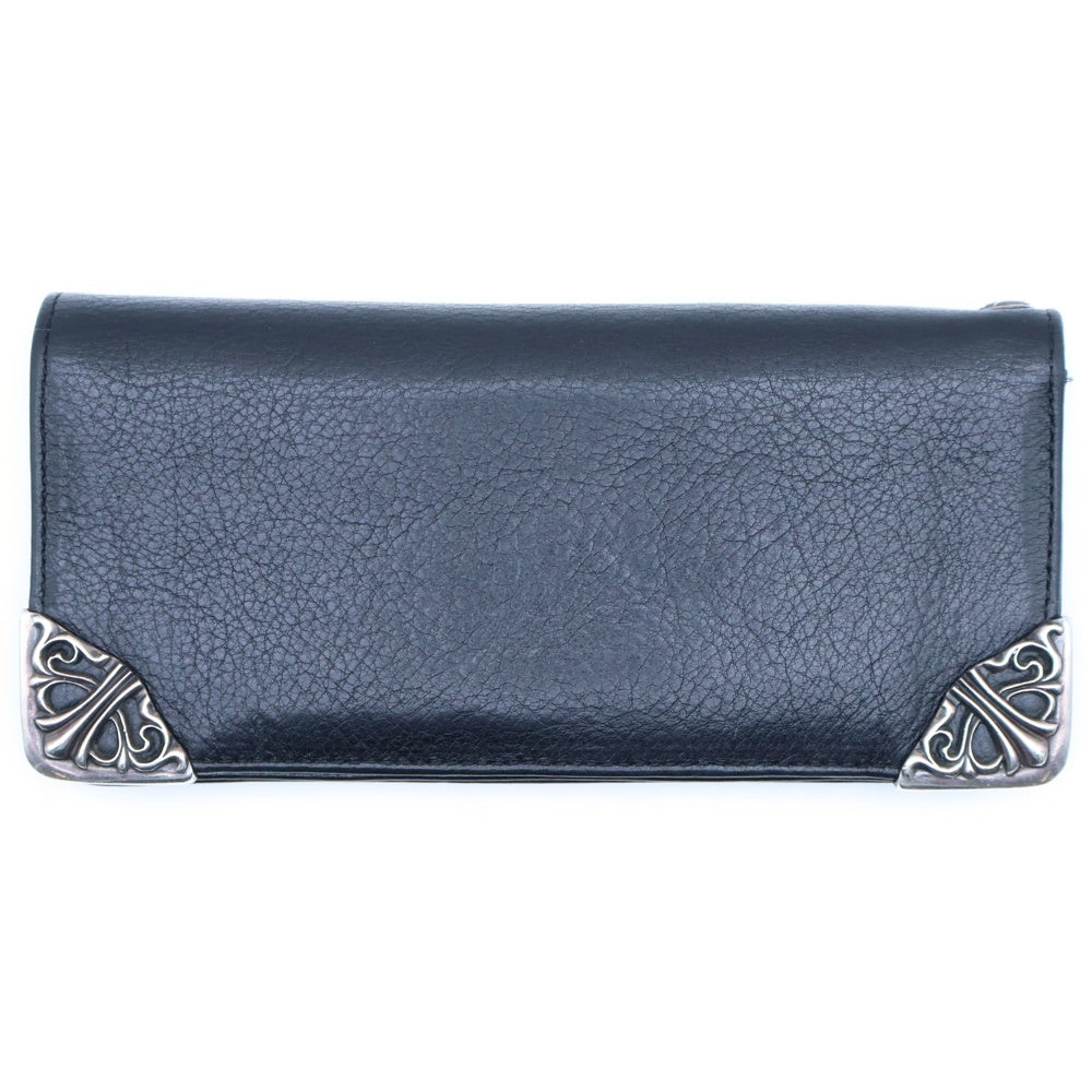 CHROME HEARTS(クロムハーツ) LNG SNGL FLD TIPS シングルフォールド レザーウォレット 財布 ブラック BCA380