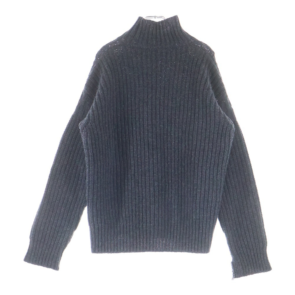 MARNI(マルニ) 23AW Broken Fisherman Turtleneck Knit フィッシャーマン タートルネック 胸ロゴ刺繍 ダメージニットセーター グレー DVMG0054A0