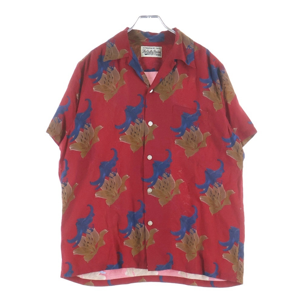 WACKO MARIA(ワコマリア) 20SS S/S HAWAIIAN SHIRT ショートスリーブハワイアンシャツ 総柄 半袖開襟シャツ レッド