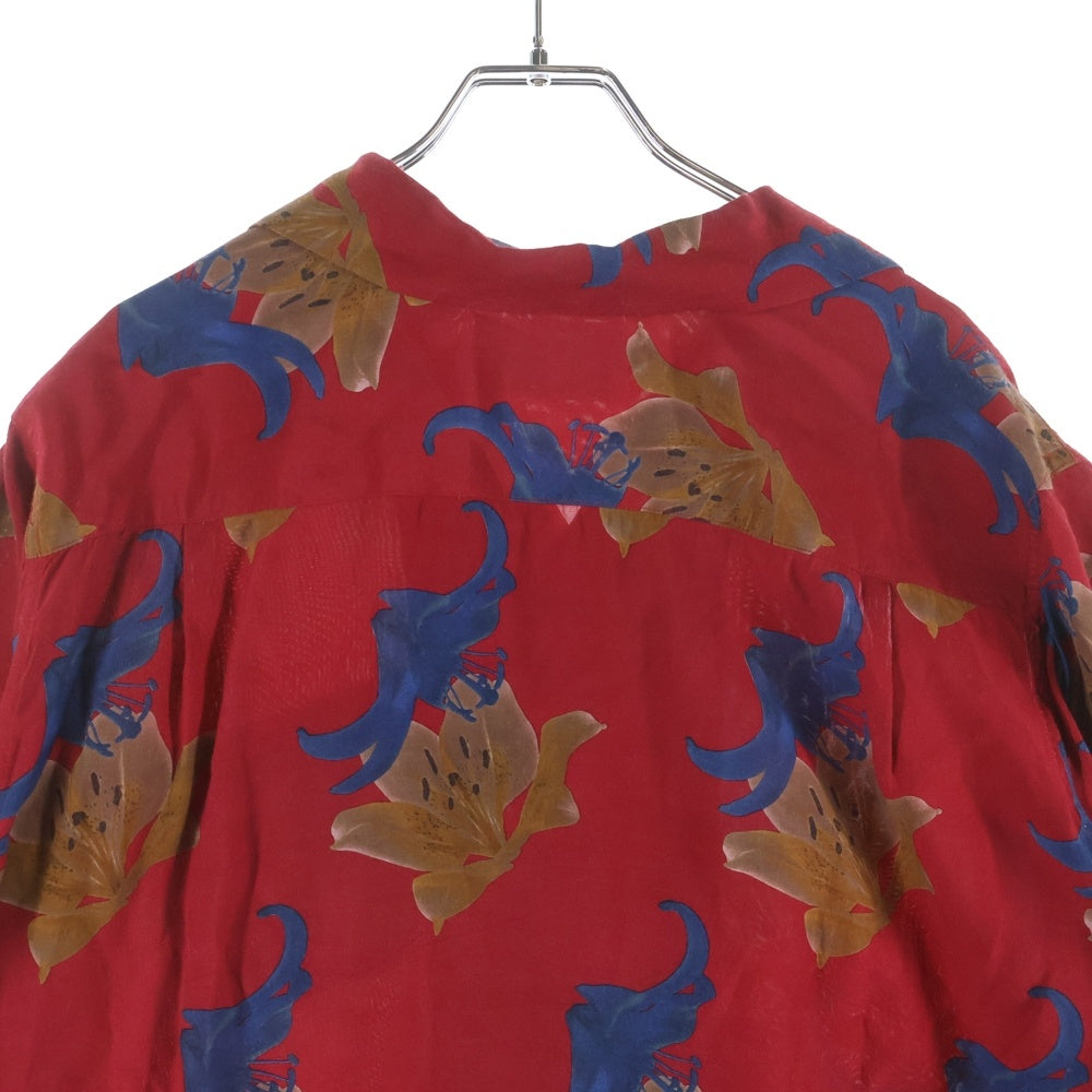WACKO MARIA(ワコマリア) 20SS S/S HAWAIIAN SHIRT ショートスリーブハワイアンシャツ 総柄 半袖開襟シャツ レッド