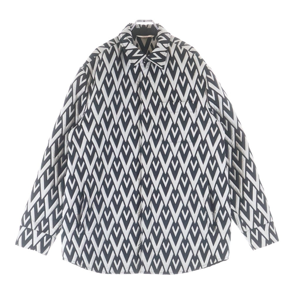 VALENTINO(ヴァレンティノ) Vロンバス オーバーサイズ シャツジャケット ホワイト/ブラック