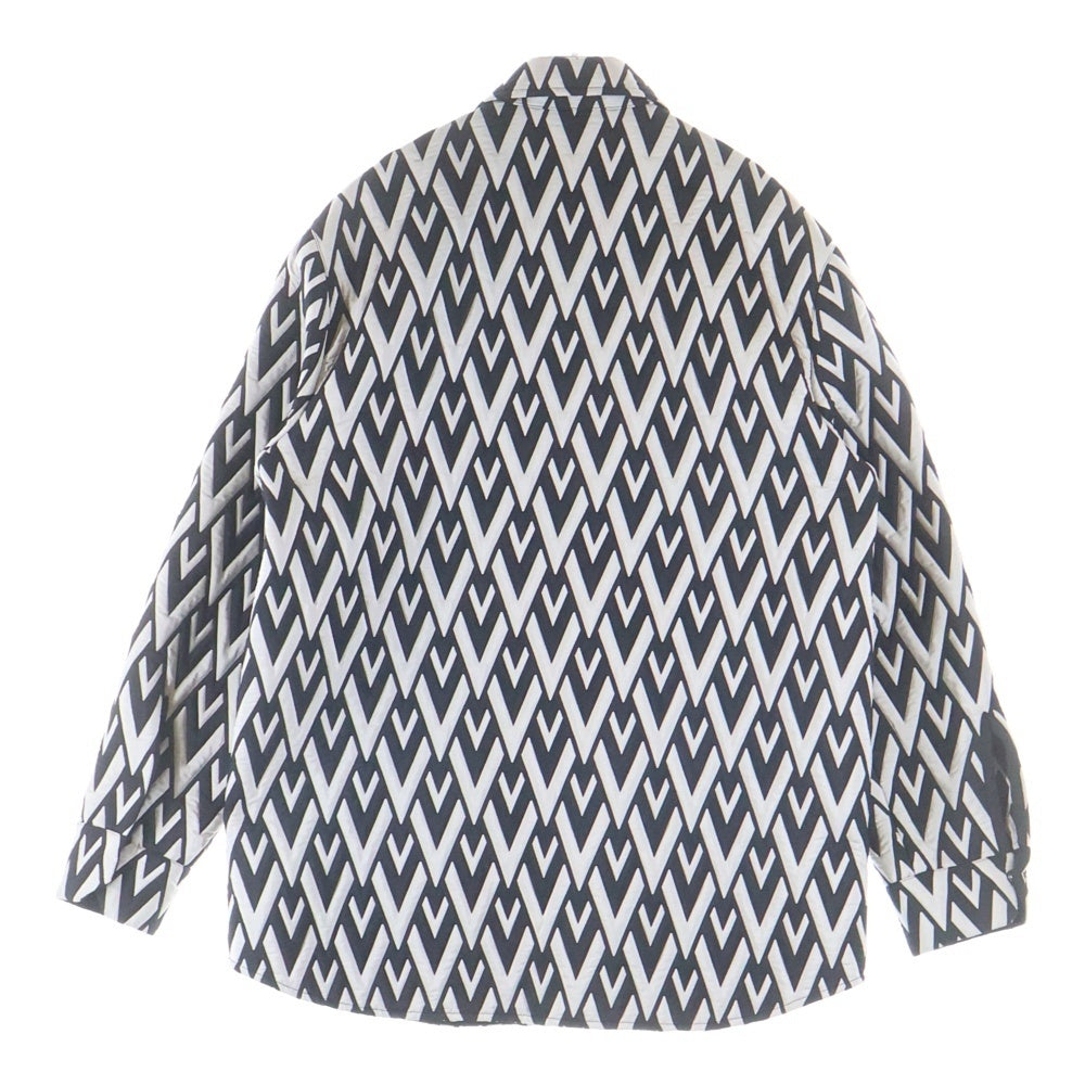 VALENTINO(ヴァレンティノ) Vロンバス オーバーサイズ シャツジャケット ホワイト/ブラック