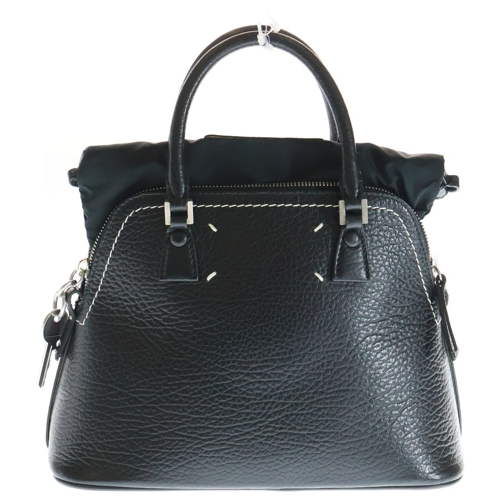 Maison Martin Margiela(メゾンマルタンマルジェラ) 5AC MINI 2WAY ミニ レザー ショルダー ハンドバッグ ブラック S56WG0082 レディース