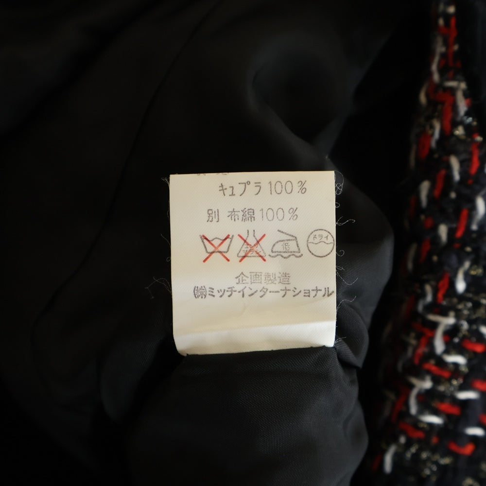 NO BRAND(ノーブランド) YUKISABURO WATANABE ユキサブロウ ワタナベ ツイード ジャケット レッド/ブラック/ホワイト M252016 レディース