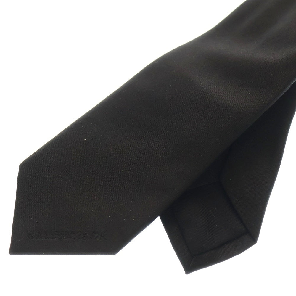 BALENCIAGA(バレンシアガ) ロゴ刺繍 シルク ネクタイ ブラック 847488