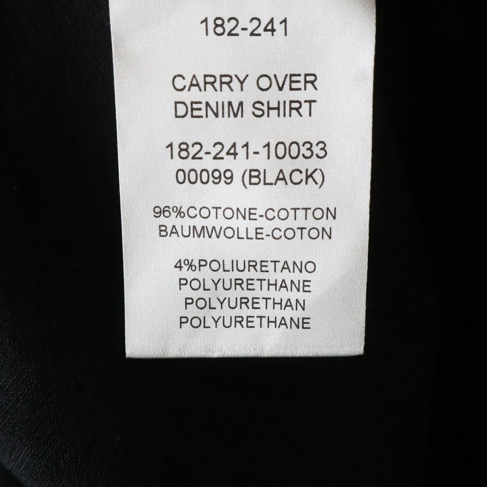 RAF SIMONS(ラフシモンズ) CARRY OVER DENIM SHIRT キャリーオーバー デニム シャツ ブラック 182-241