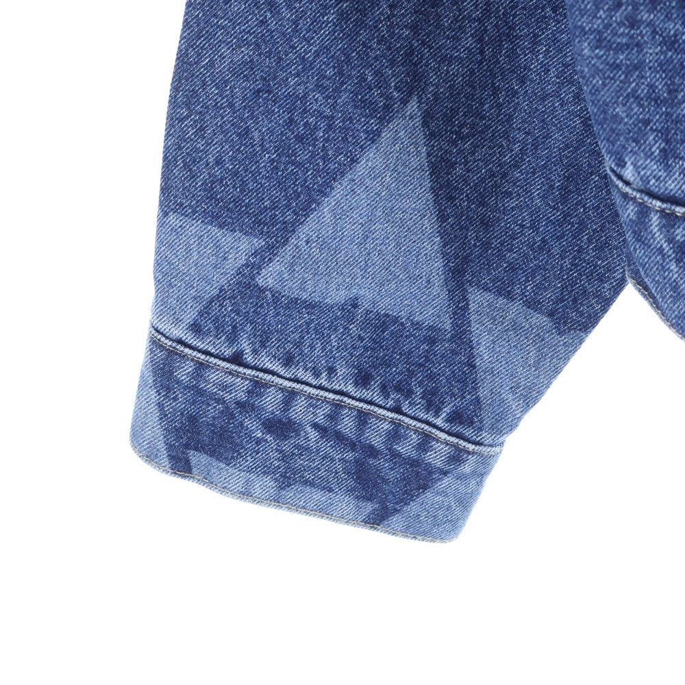 WIND AND SEA(ウィンダンシー) Manchestercity FC マンチェスター・シティ 総柄 デニムジャケット インディゴ