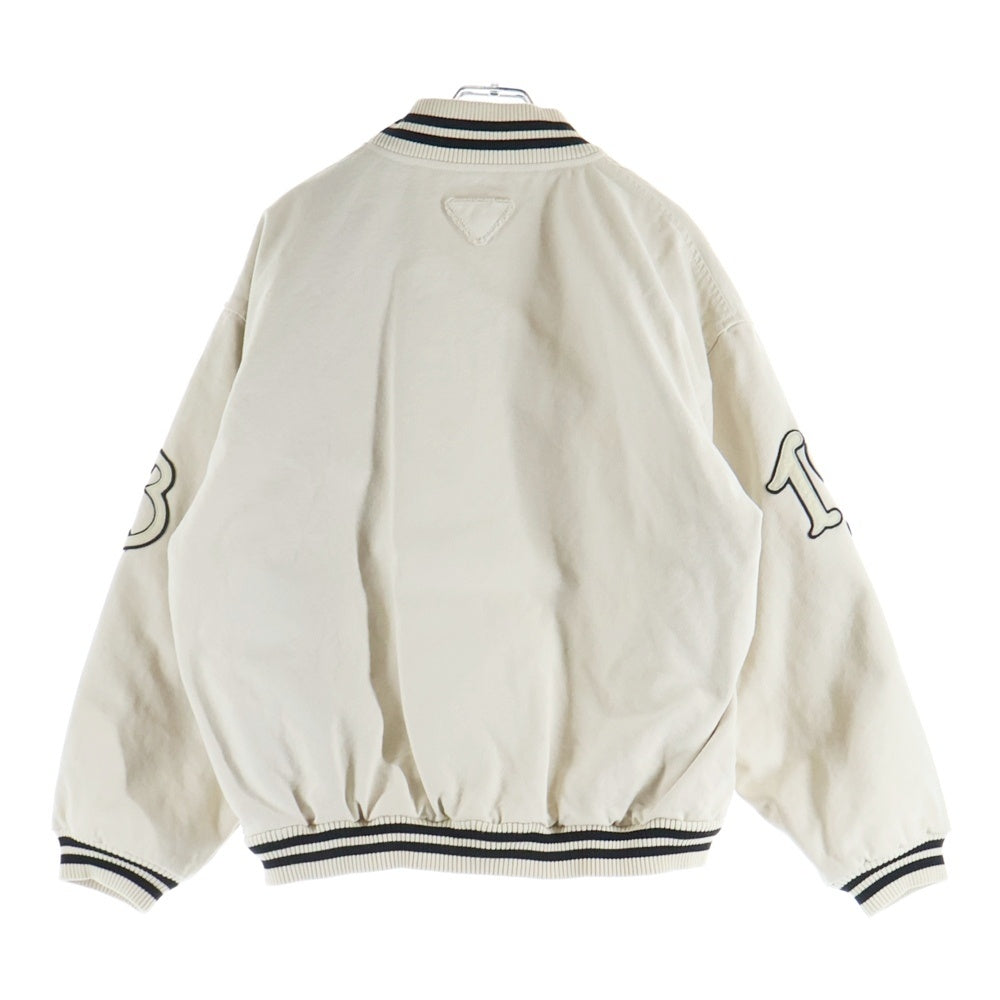 PRADA(プラダ) CANVAS BOMBER JACKET パッチデザイン キャンバス ボンバージャケット アイボリー 292230 S000