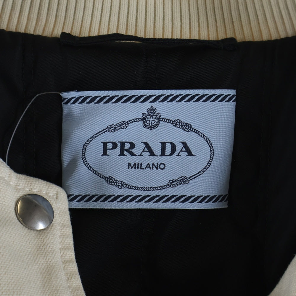 PRADA(プラダ) CANVAS BOMBER JACKET パッチデザイン キャンバス ボンバージャケット アイボリー 292230 S000
