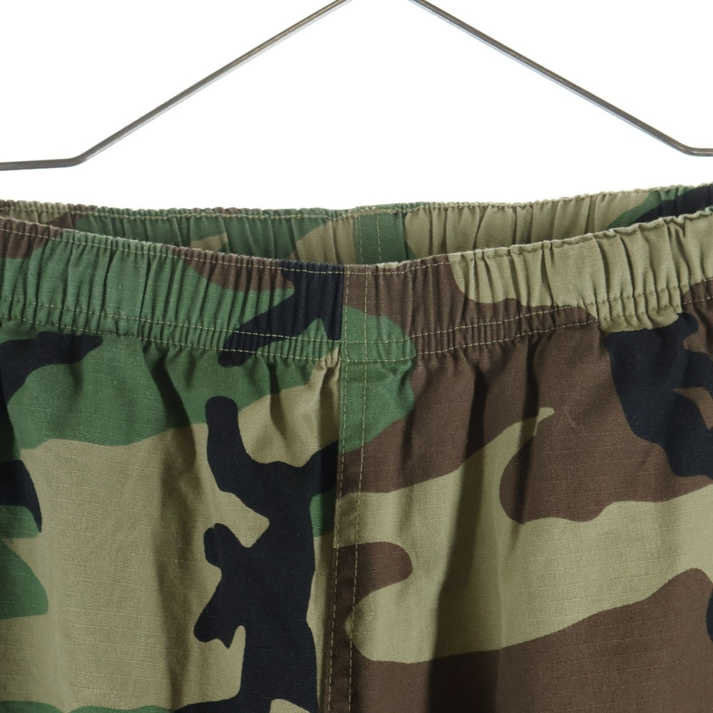 SUPREME(シュプリーム) Spellout Embroidered Ripstop Pants ロゴ刺繍 カモ柄 トラックパンツ カーキ