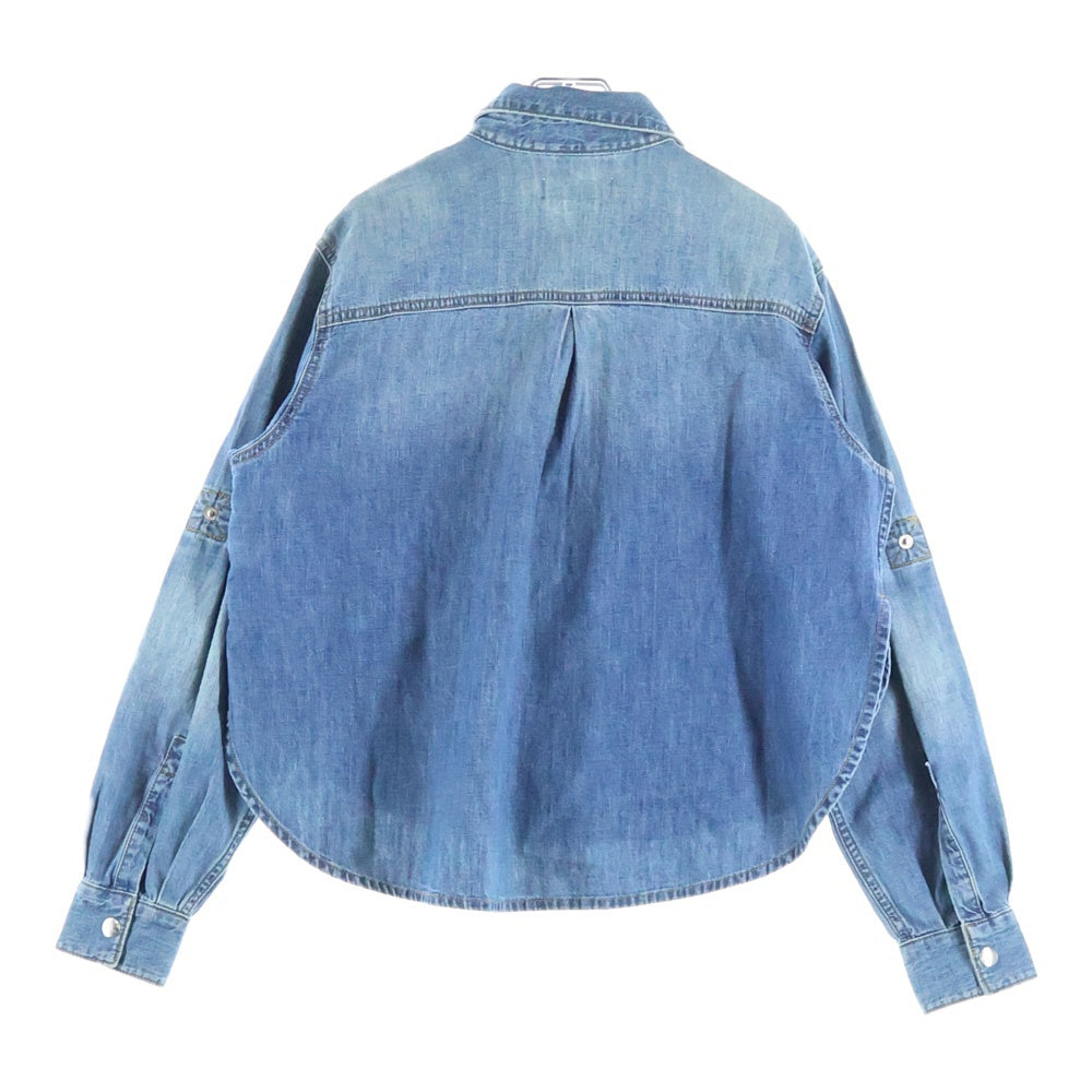 DIESEL(ディーゼル) ジップアップ デニムシャツ インディゴ レディース