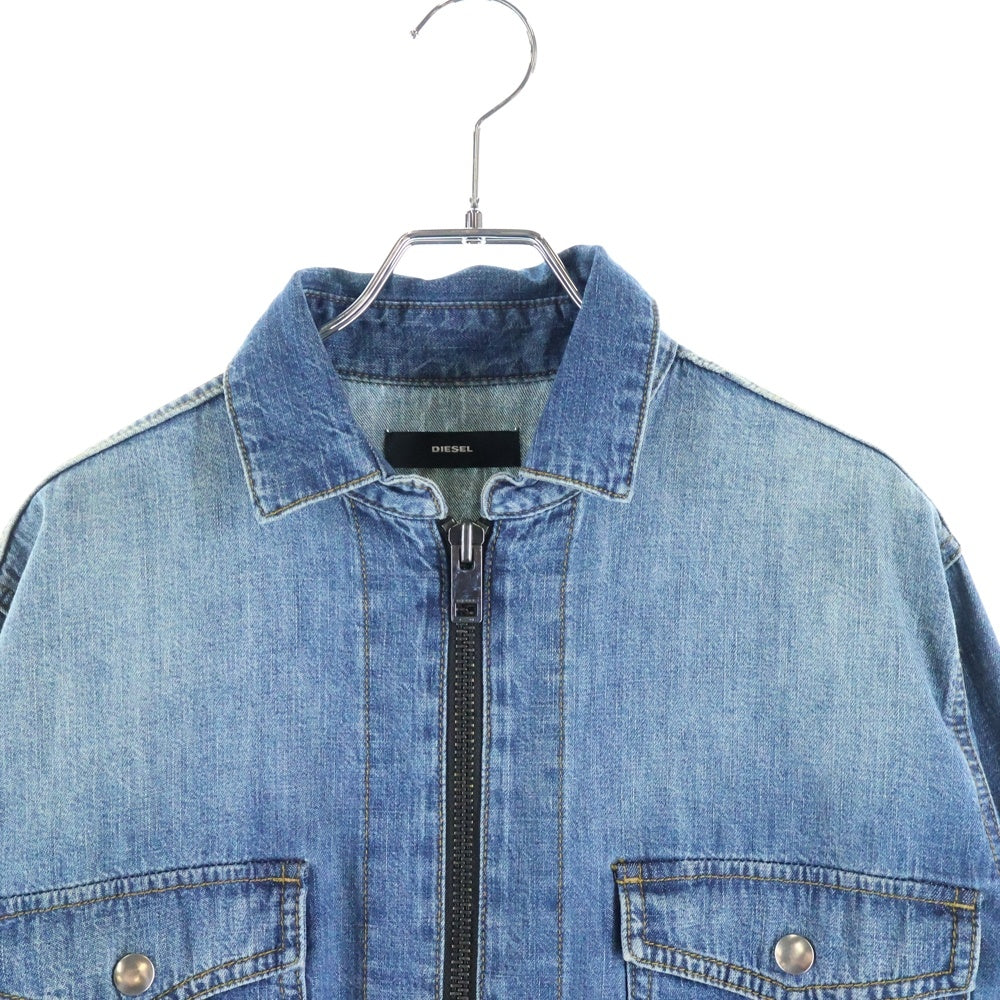 DIESEL(ディーゼル) ジップアップ デニムシャツ インディゴ レディース