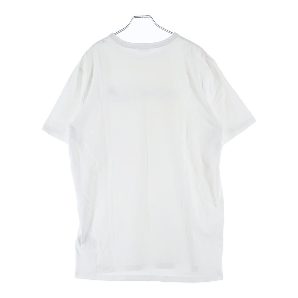 MONCLER(モンクレール) ロゴフロッキープリント クルーネック半袖Tシャツカットソー ホワイト G20918C00022