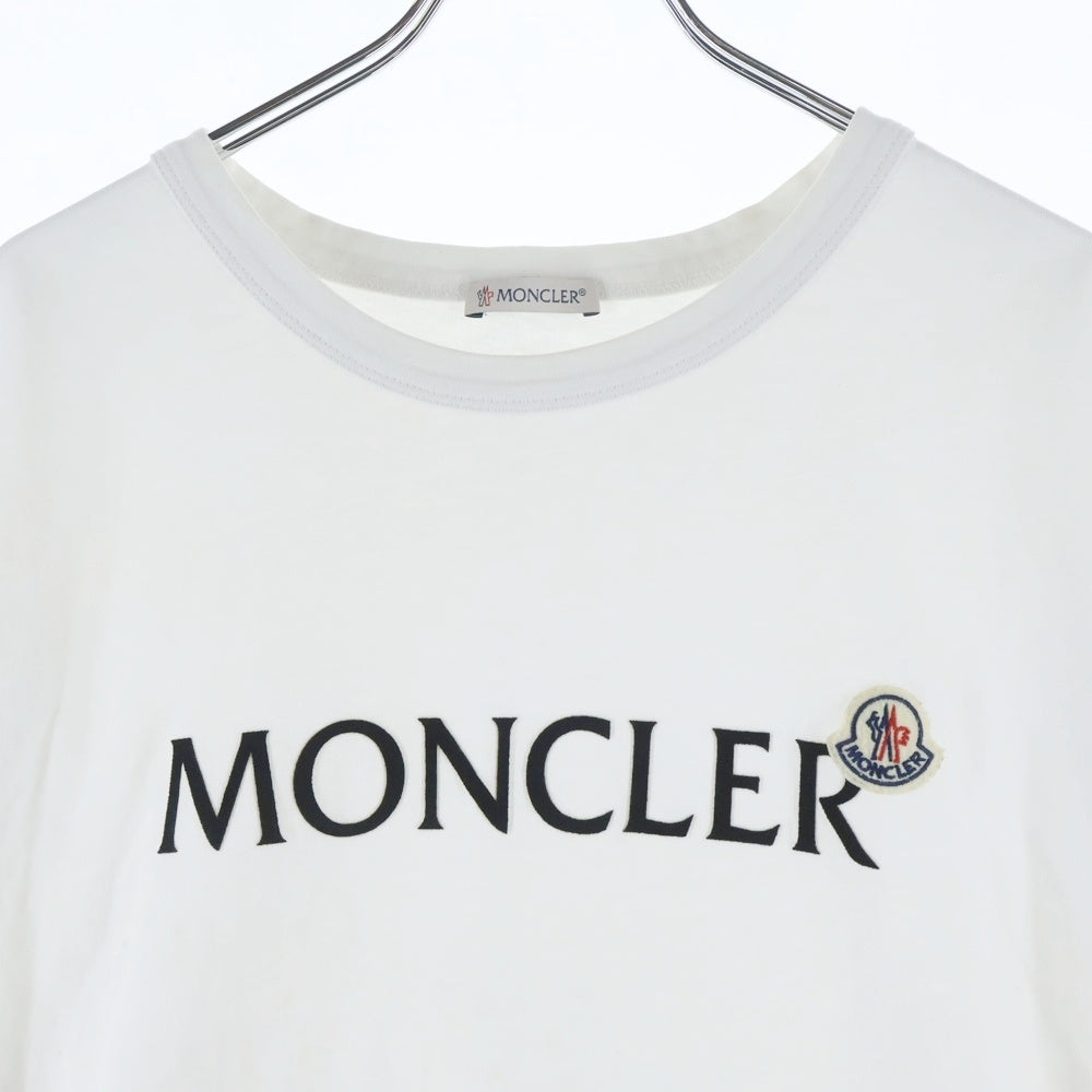 ★ノリノリ様★MONCLER モンクレール フロッキーロゴ クルーネック MONCLER(モンクレール) ロゴフロッキープリント クルーネック半袖T