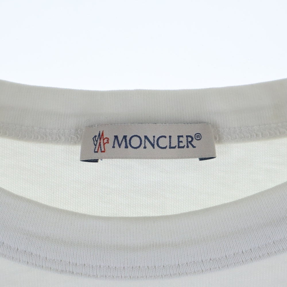 MONCLER(モンクレール) ロゴフロッキープリント クルーネック半袖T