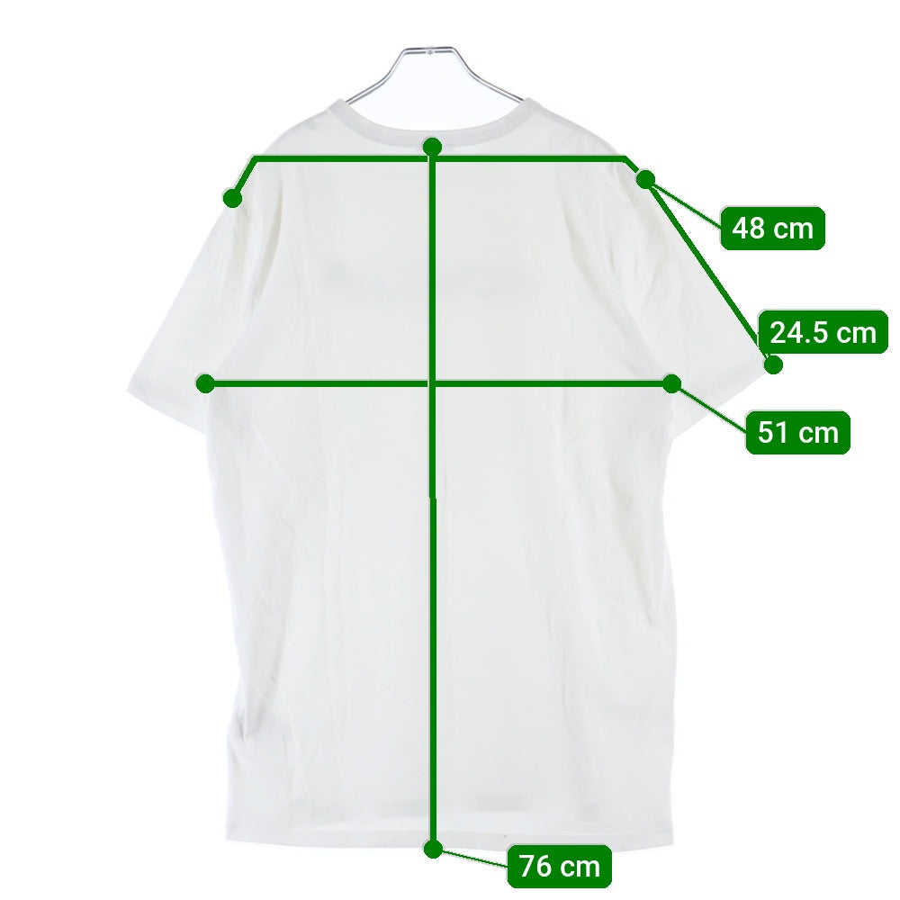MONCLER(モンクレール) ロゴフロッキープリント クルーネック半袖Tシャツカットソー ホワイト G20918C00022