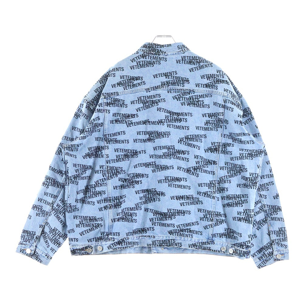 VETEMENTS(ヴェトモン) Stamped Logo Denim Jacket スタンプロゴ デニム ジャケット インディゴ UE54JA280N