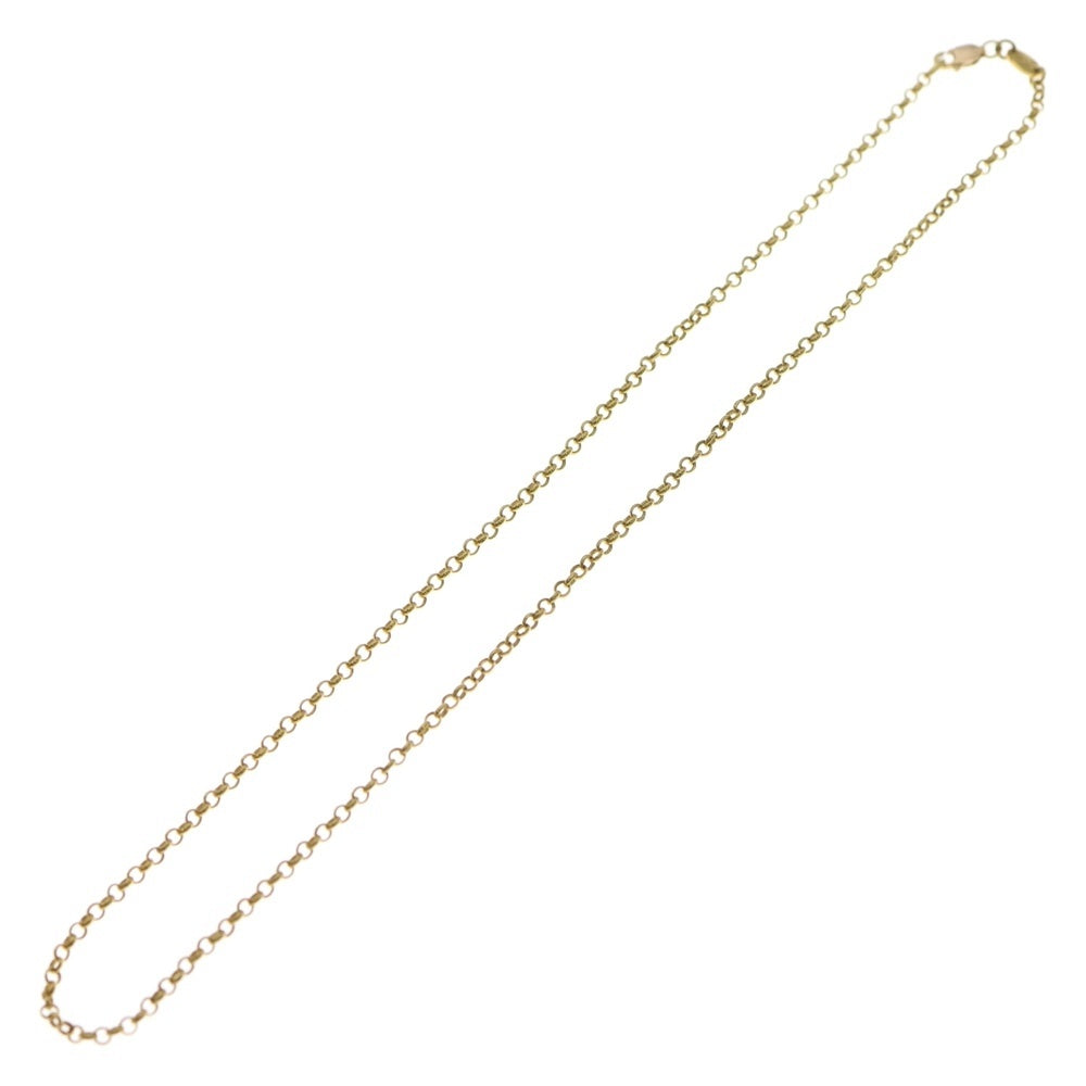 CHROME HEARTS(クロムハーツ) 22K NECKCHAIN R16 ロールチェーンネックレス 16inch ゴールド BCA010