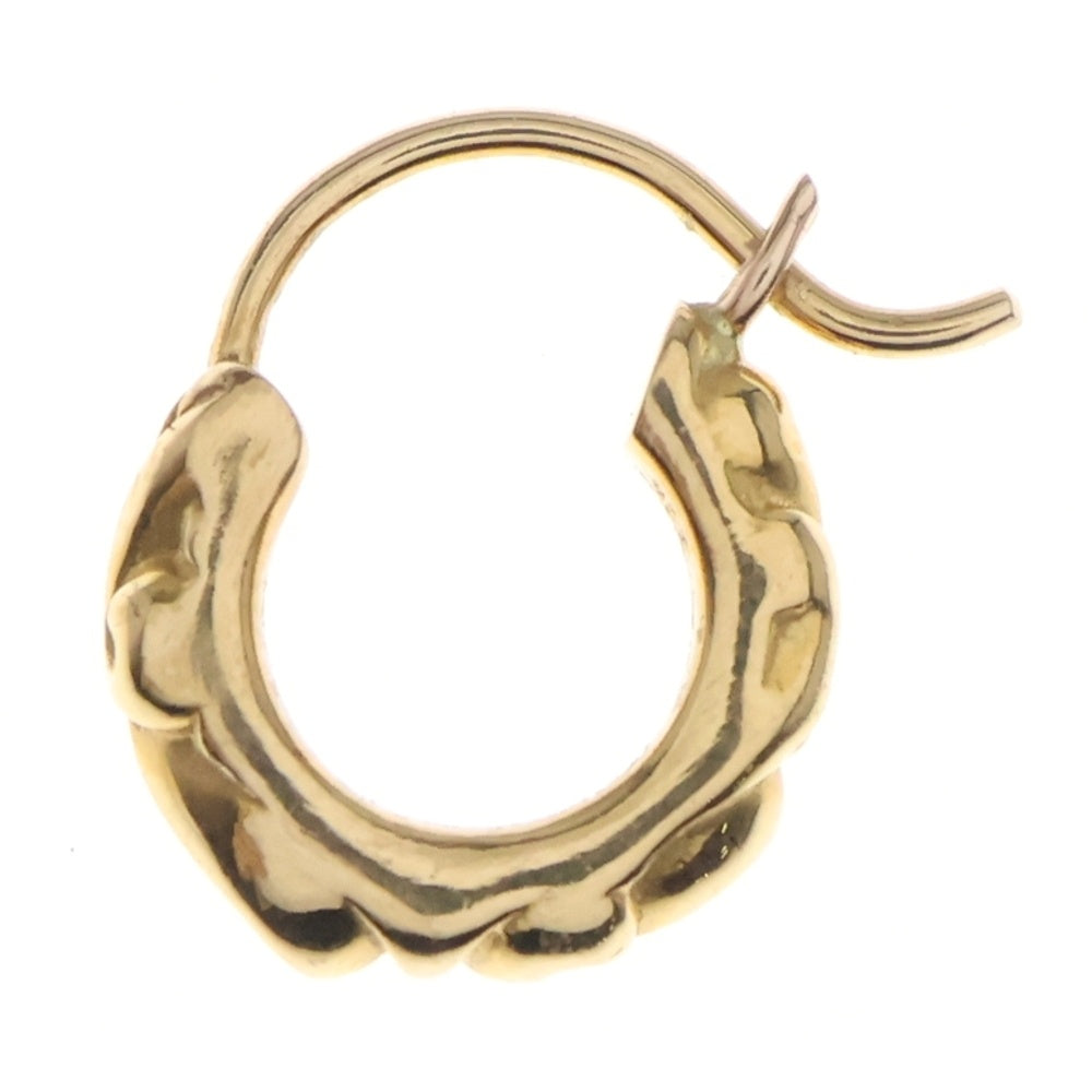 CHROME HEARTS(クロムハーツ) 22K TNY HOOP SCRL タイニースクロールフープピアス ゴールド