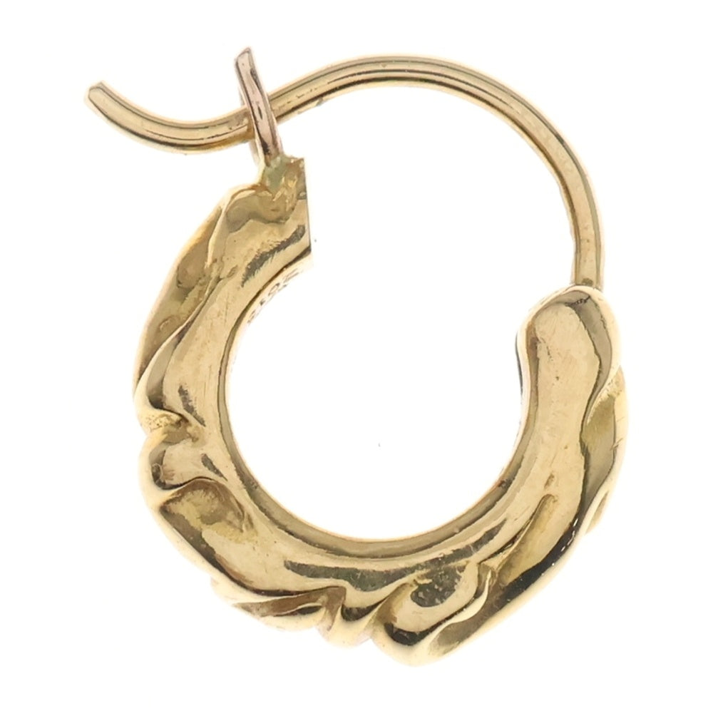 CHROME HEARTS(クロムハーツ) 22K TNY HOOP SCRL タイニースクロールフープピアス ゴールド