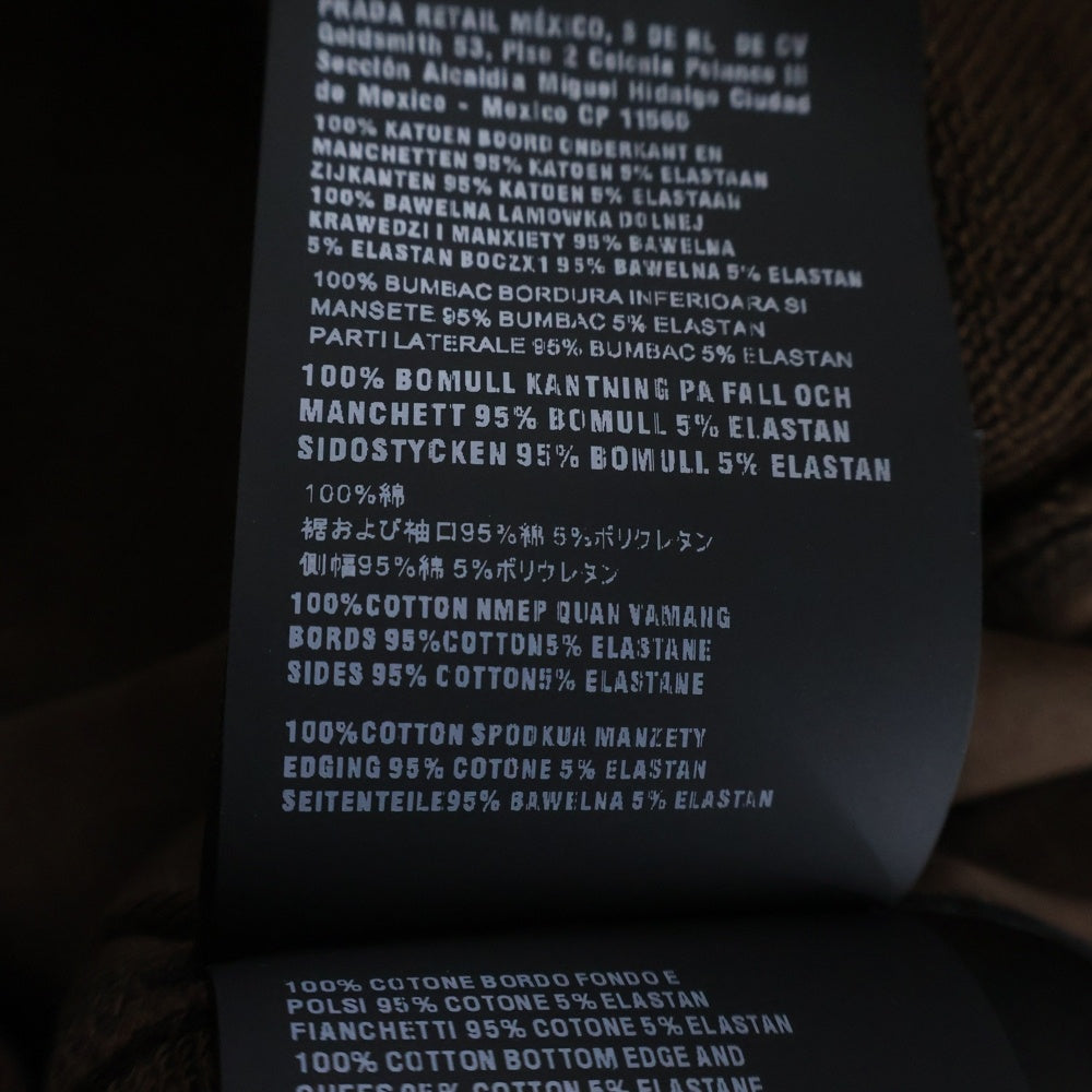 PRADA(プラダ) 25AW コットンフリース ポロシャツ ハーフジップ スウェット ブラウン UJL55C S000 1YFT