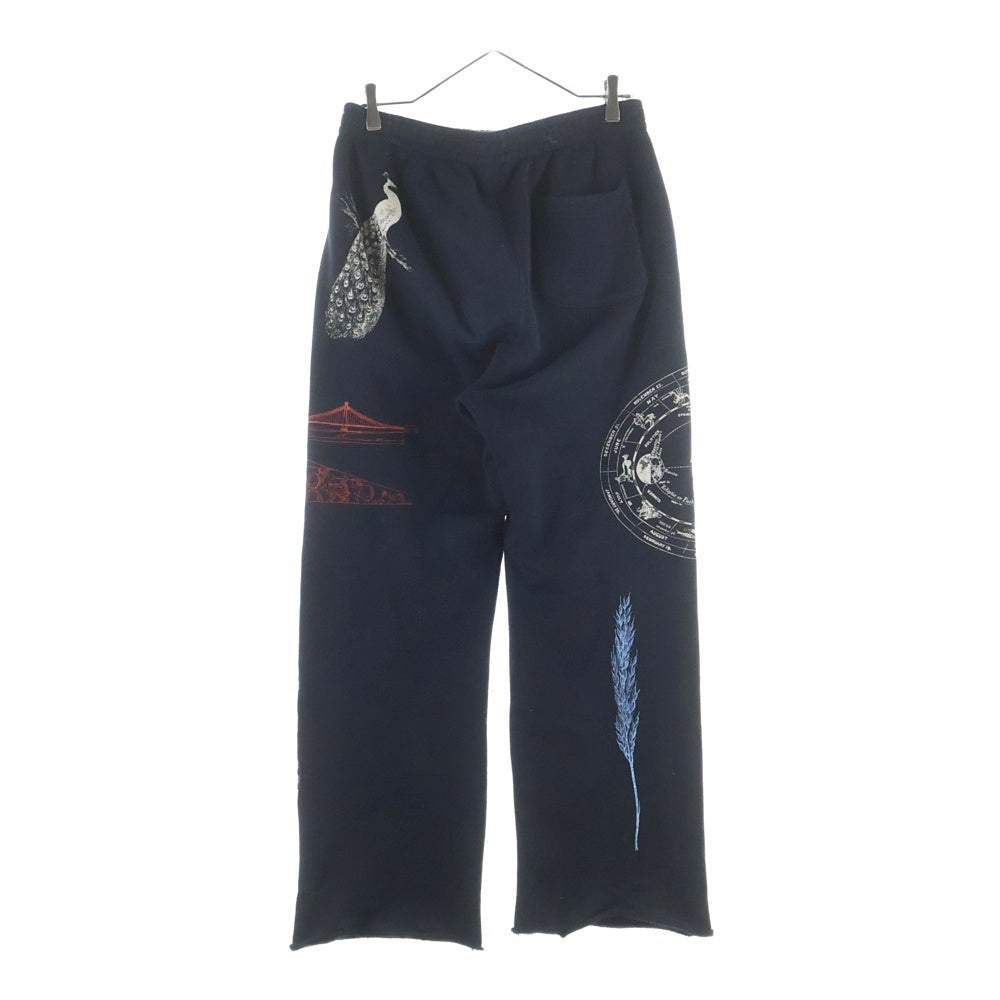 ensou.(エンソウ) Multi-Print Sweat Pants マルチプリント スウェットパンツ ジョガーパンツ ブラック