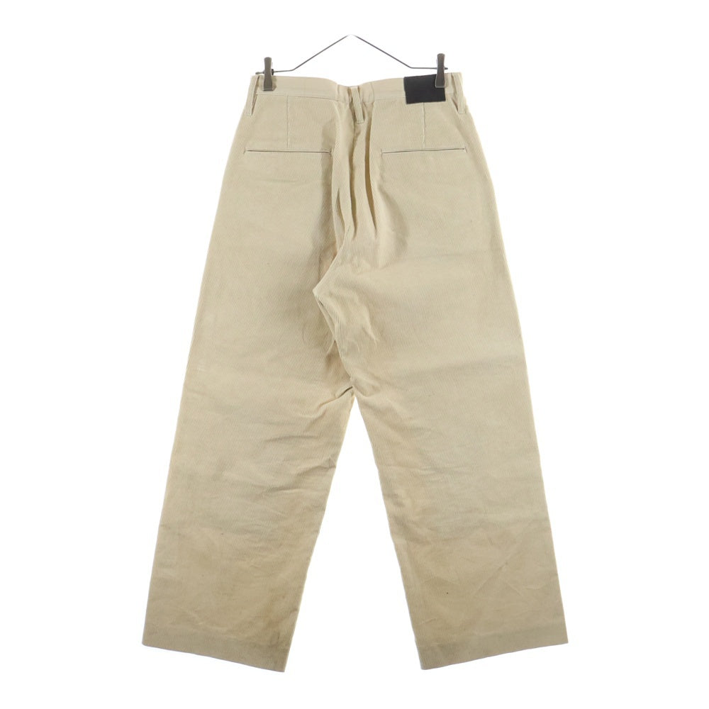 SUGARHILL(シュガーヒル) 22AW Corduroy Double Knee Wide Trousers コーデュロイ ダブルニー ワイドトラウザー パンツ アイボリー 22AWPT16