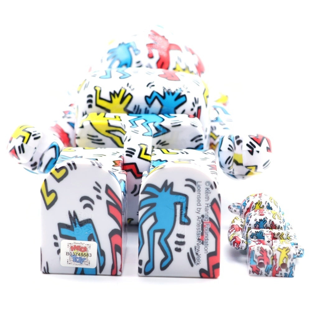 MEDICOM TOY(メディコムトイ) BE@RBRICK KEITH HARING ベアブリック キースヘリング マルチカラー 400%/100%