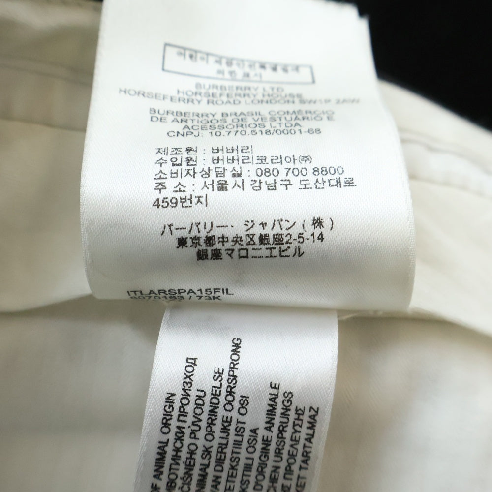 BURBERRY(バーバリー) 2タック ストレート スラックスパンツ ブラック ITLARSPA15FIL
