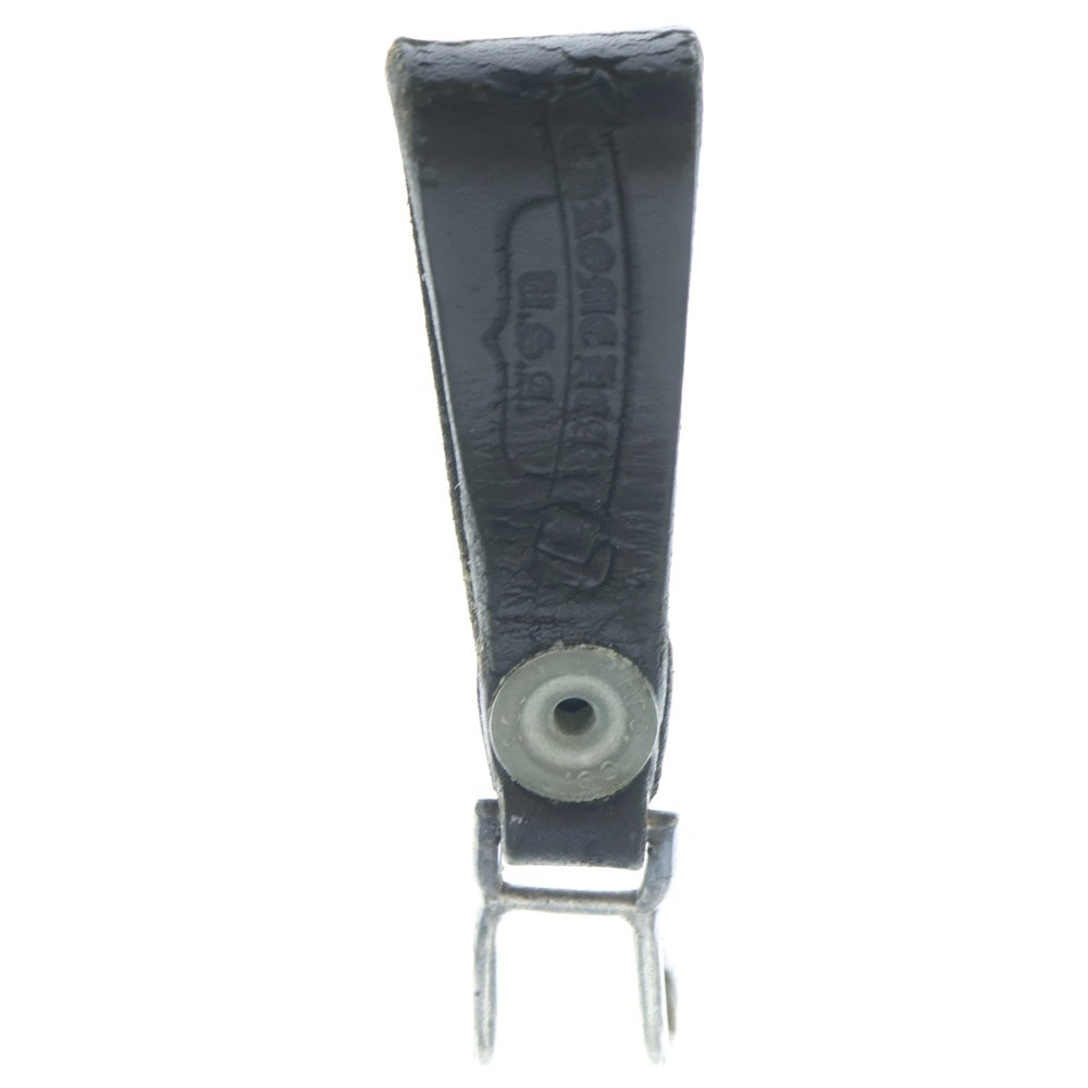 CHROME HEARTS(クロムハーツ) BELT LOOP クロスボールボタンレザーベルトループ シルバー/ブラック BCA397
