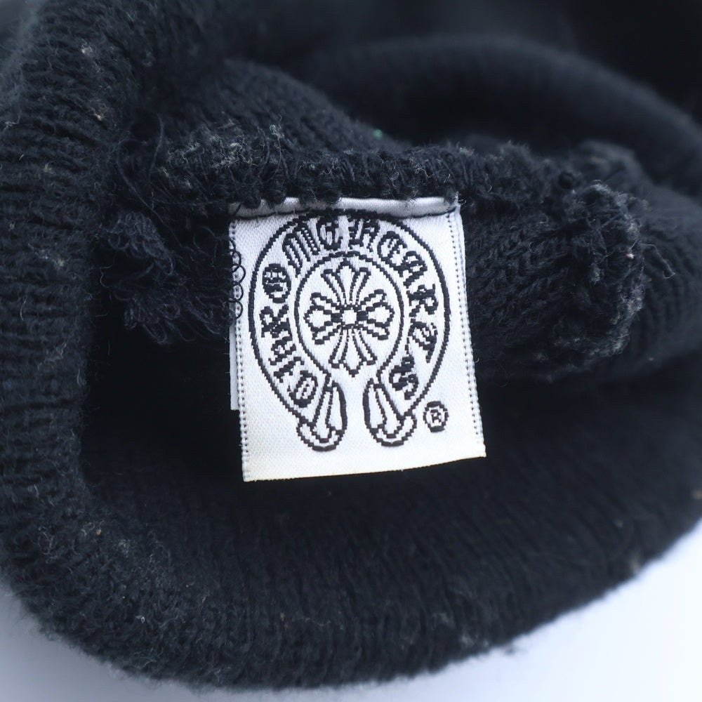 CHROME HEARTS(クロムハーツ) OLD CH Logo Embroidery Beanie CHロゴ刺繍ビーニー ニット帽 ブラック