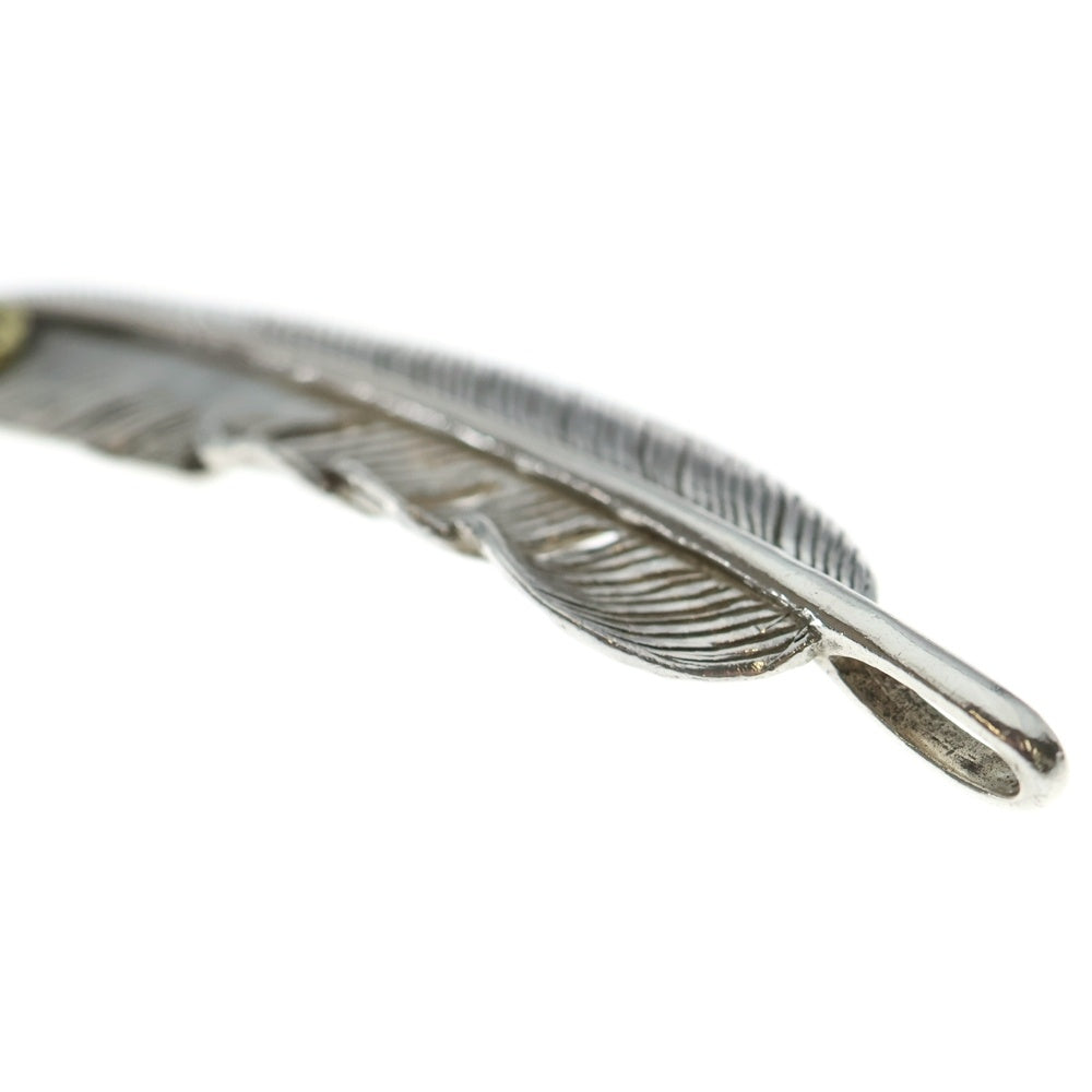 TADY & KING(タディアンドキング) 特大SVフェザーK18メタルメタル ネックレストップ シルバー/ゴールド 右向き