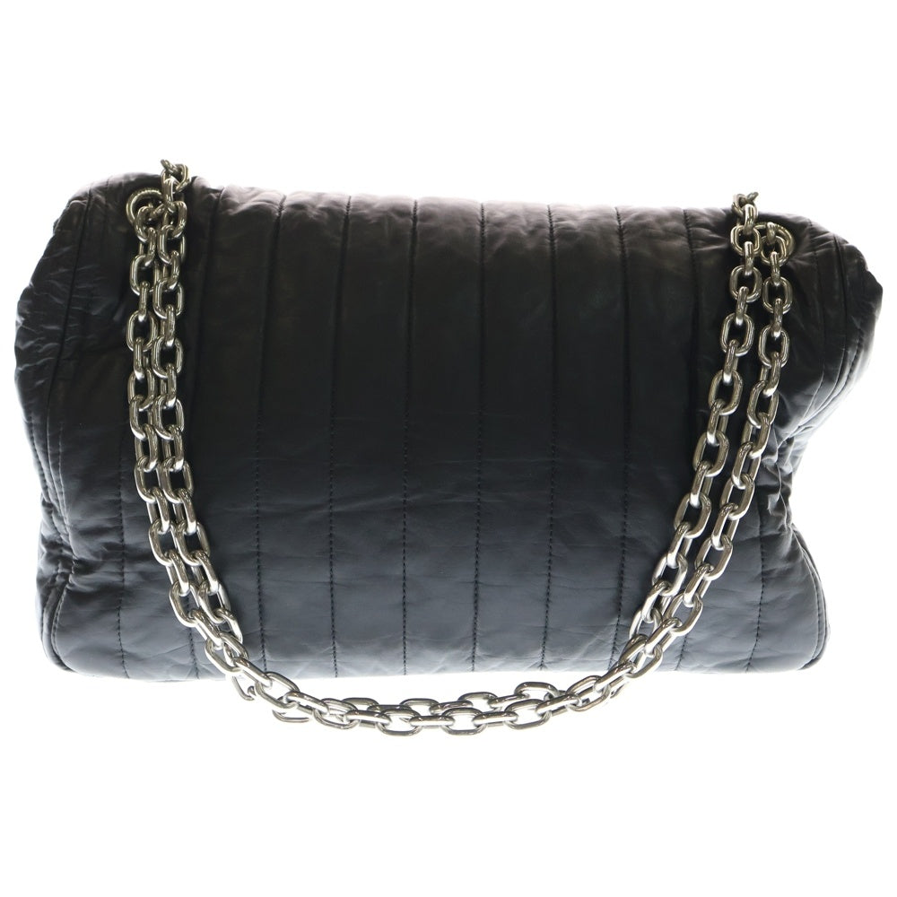 BALENCIAGA(バレンシアガ) MONACO BAG CHAIN モナコ BBロゴ レザー キルティング チェーンショルダーバッグ ブラック レディース