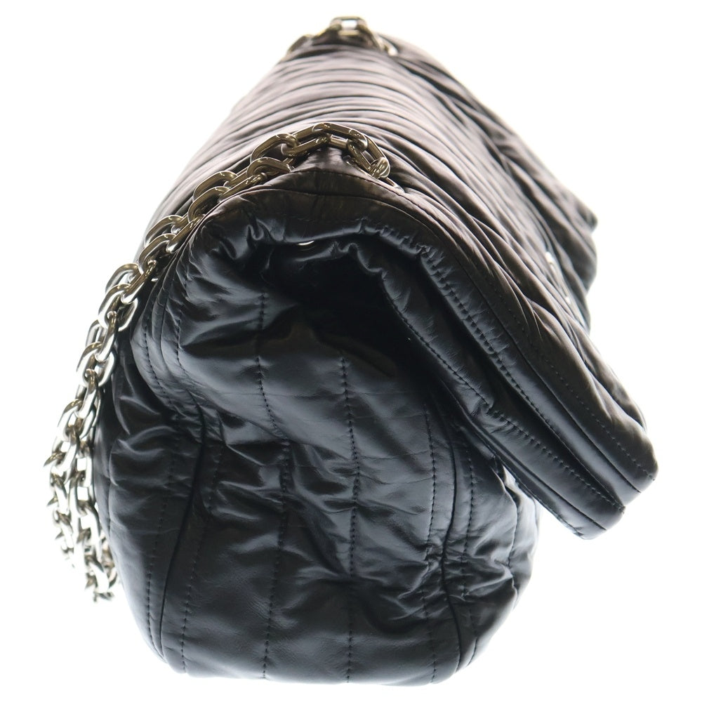BALENCIAGA(バレンシアガ) MONACO BAG CHAIN モナコ BBロゴ レザー キルティング チェーンショルダーバッグ ブラック レディース