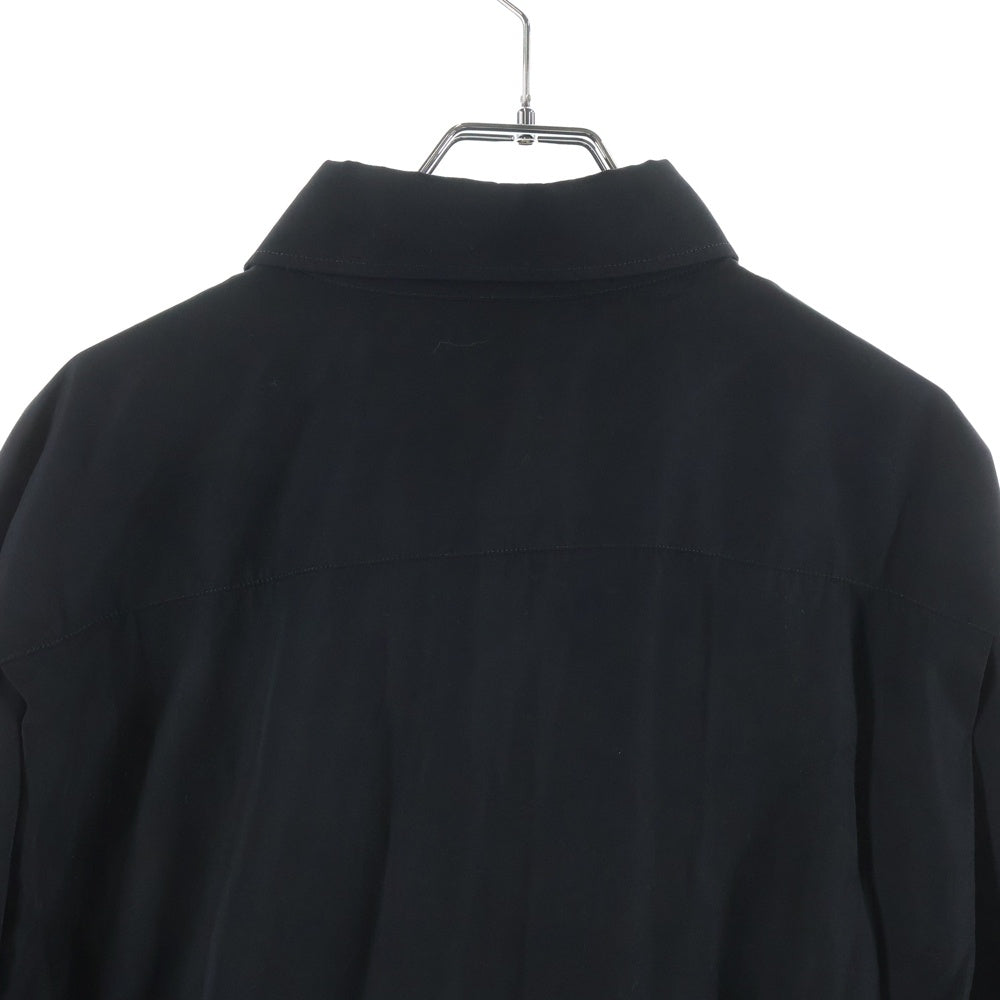 BALENCIAGA(バレンシアガ) レーストリムシャツ ランジェリーシャツ 長袖 ボタンダウン シャツ ブラック 831656TRO37