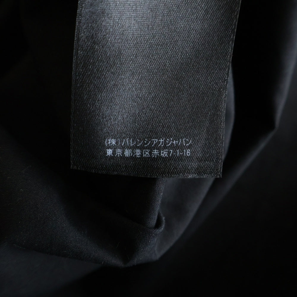 BALENCIAGA(バレンシアガ) 21SS ロゴ刺繍 ラージフィットボタンダウンシャツ 長袖シャツ ブラック KC37 658930 TYB18