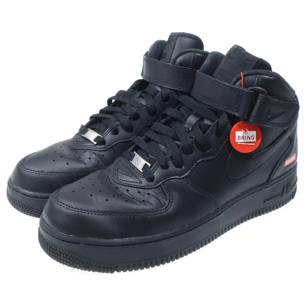 SUPREME(シュプリーム) AIR FORCE1 MID SP シュプリーム エアフォース1 ミッドカットスニーカー ブラック US9/27cm FZ8784-001